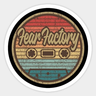 fear factory cassette retro circle Sticker